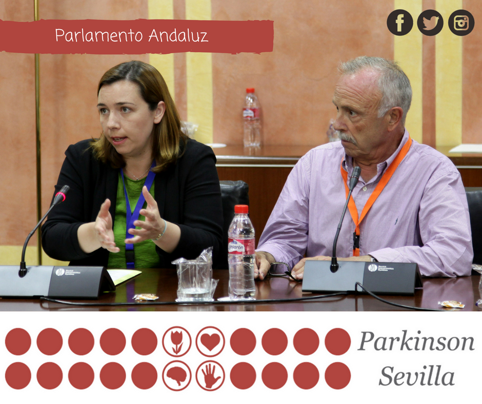 parkinsonSEV's tweet photo. José Ramón y Emilia Orihuela, representando la @fandepandalucia, ante la Comisión de Salud, ¡Gracias compañeros!

🌷 https://t.co/BgP7bmvMzy https://t.co/zfDLFeitn0