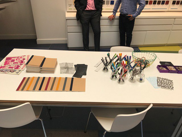 Notebook and badge making :)  Come and be creative!! #clerkenwelldesignweek <a href="/CDWfestival/">Clerkenwell Design Week</a> <a href="/AltroFlooring/">Altro Limited UK & Ireland</a>