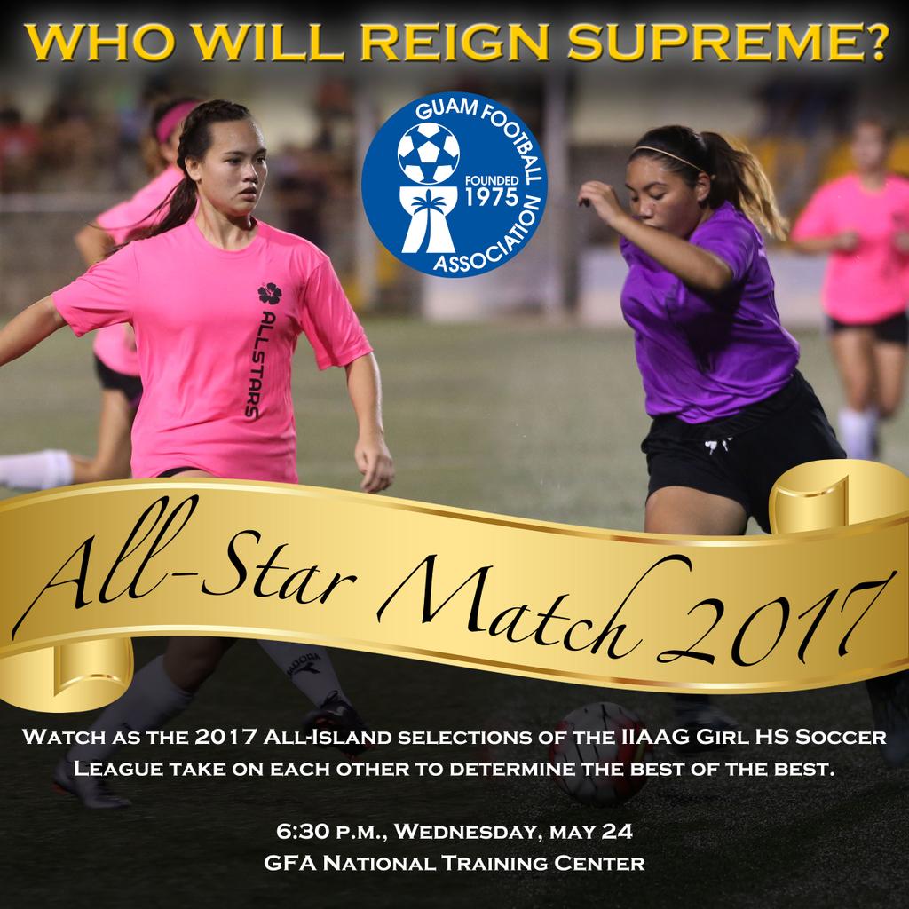 GuamFootball's tweet photo. Don't miss out on the 2017 Girls High School Soccer All-Star Invitational to determine the best of the best! https://t.co/ehpsCNabAl