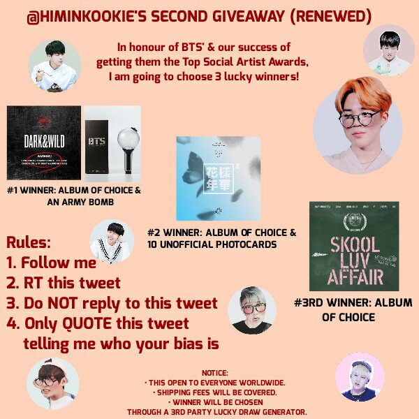 HIMINKOOKIE's tweet photo. 🌸 BTS ALBUMS &amp; LIGHTSTICK GIVEAWAY 🌸

• READ THE RULES OR U'LL BE DISQUALIFIED

💖 THANKS FOR JOINING 💖

#btsgiveaway (creds to png owner) https://t.co/SawbyC5Avz