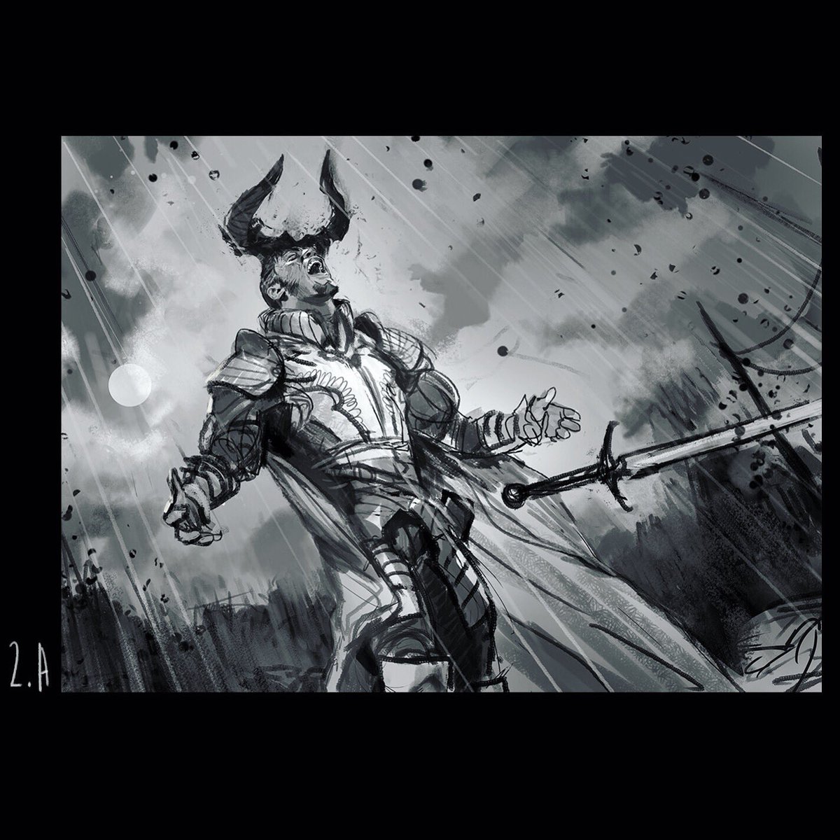 seems lots of folks like to see the roughs! here's another one I would have loved to paint! another comp mtg sketch 