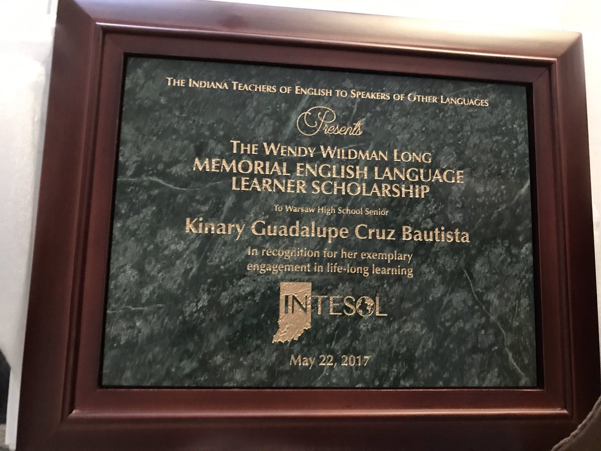 hmcunningham12's tweet photo. The inaugural recipient of the Wendy Wildman Long Memorial ELL Scholarship! Congrats Kinary! #wcsmission #soproud https://t.co/Q9XFvSwC7i
