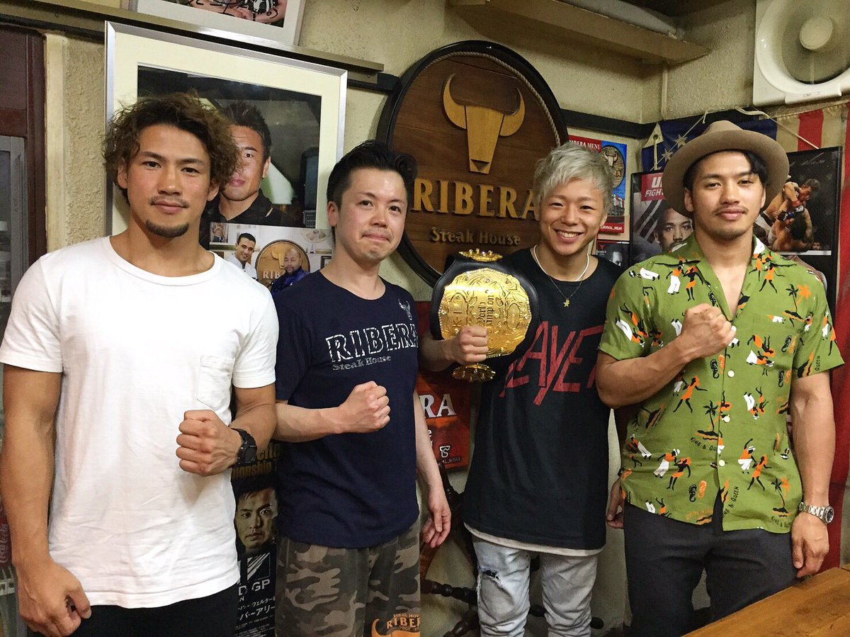 hirotakaurabe's tweet photo. 先日リベラ 目黒店へ🏃
写真飾っていただけるそうなので皆さん探してみて下さい！
#リベラ #バダハリステーキ  #k1_wgp https://t.co/0lPXoNnwOl