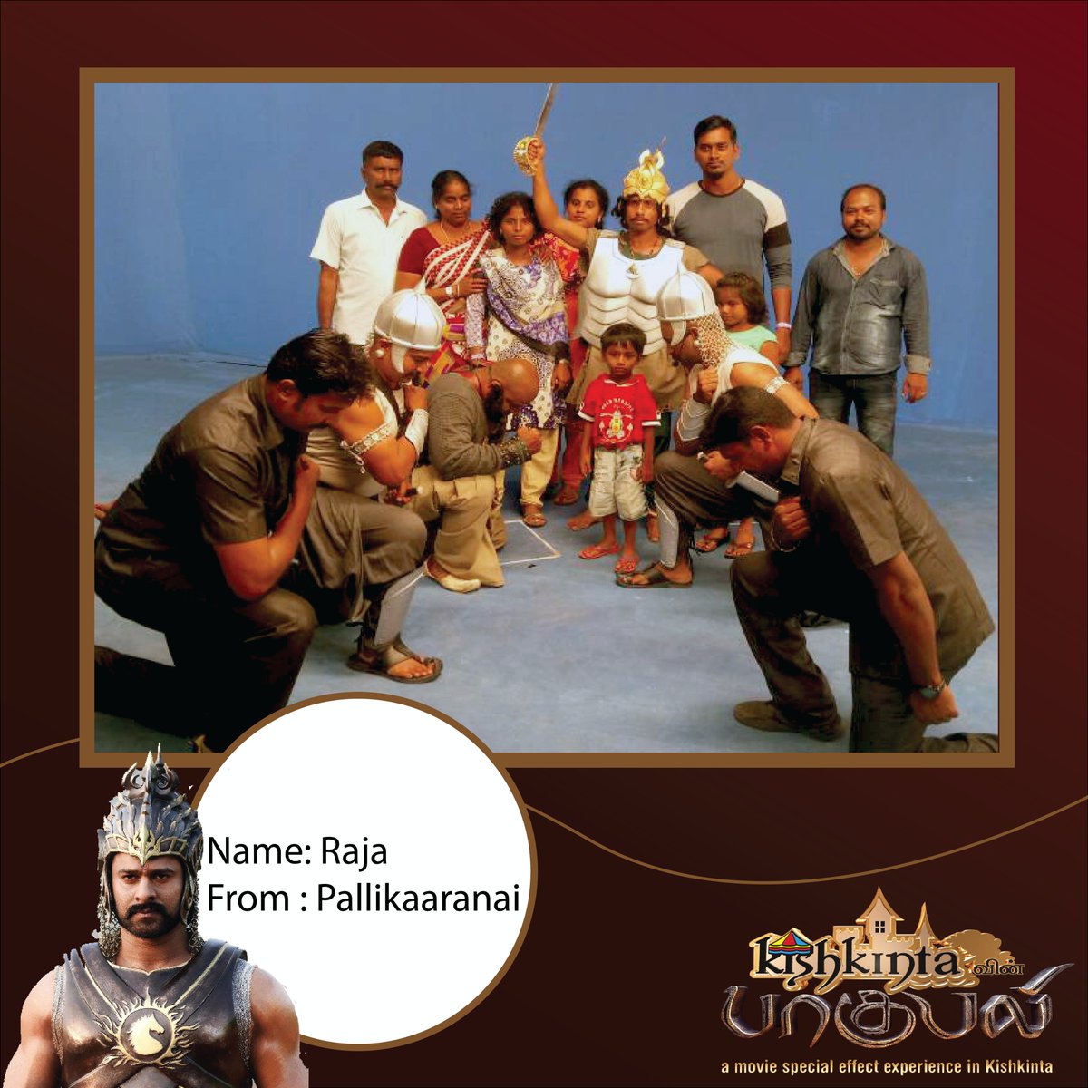 KishkintaTPark's tweet photo. Get crowned as #Baahubali today only at #KishkintavinBaahubali! 
Walk in, enact &amp; become the warrior hero Baahubali!
#Kishkinta #Summer2017 https://t.co/abuIqBnv1k