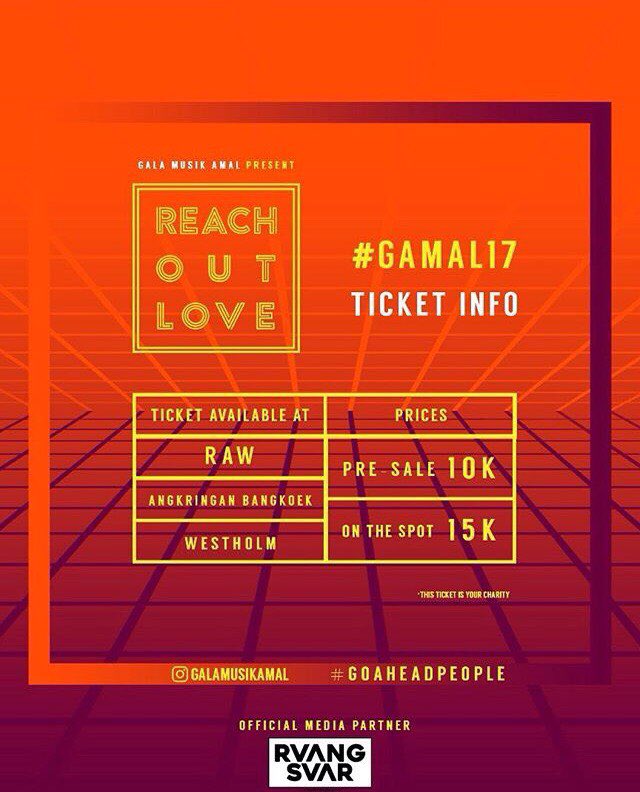 ArchiePalembang's tweet image. Gala Musik Amal 2017
"Reach Out Love"
Kamis, 25 Mei 2017
14:00 s.d 21:00 Wib
Di Lap. Parkir Boom Futsal
18+

reverbnation.com/show/20673893