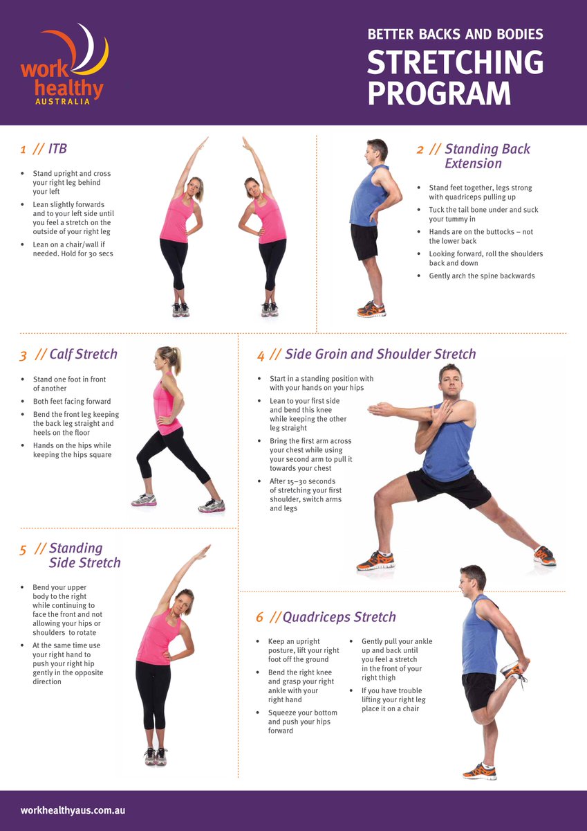 WorkHealthAus's tweet photo. #ExerciseRightWeek starts today! Follow our guide to make sure you're #stretching properly before you work out https://t.co/9hwq2GBZQV
