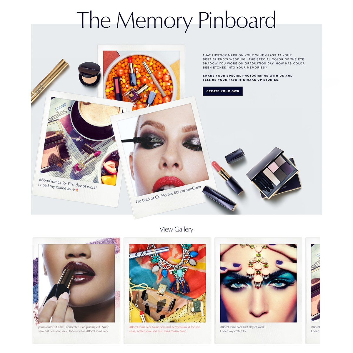 skarmaonline's tweet photo. Snapshot from the microsite we created for @EsteeLauder's digital campaign #BornFromColour. https://t.co/3hQeyYgxWA