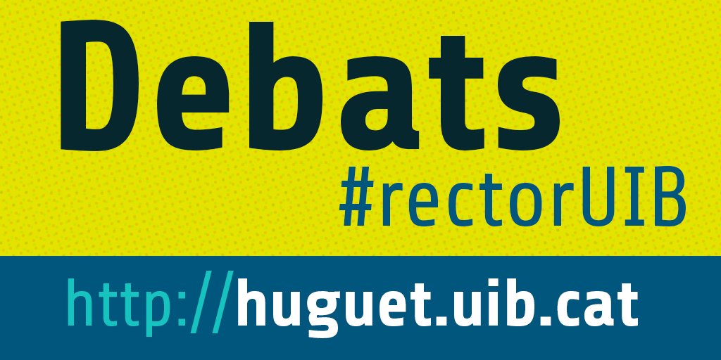 Llorenc_Huguet's tweet photo. Tens els tres debats realitzats entre els candidats disponibles des de la pàgina inicial de https://t.co/HD7DwfWdpy
- #rectorUIB Vota HUGUET https://t.co/ubl7V76ABY