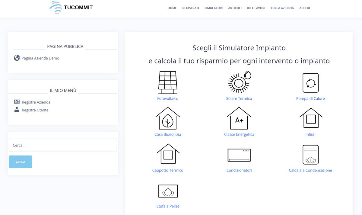 tucommit's tweet photo. Prova i Nuovi Simulatori di #risparmioenergetico di #tucommit e scopri il #risparmio è Gratis! 

https://t.co/mOvXeE6ZdI

#casa #impianti https://t.co/Uc5cl1shO9