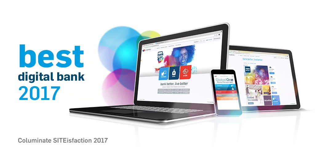 CapitecBankSA's tweet photo. SA thank you for voting us Best Digital Bank! It's an incredible honour to receive this award! Read more here: https://t.co/zizAdeYMHg https://t.co/uK5XKZfLDn