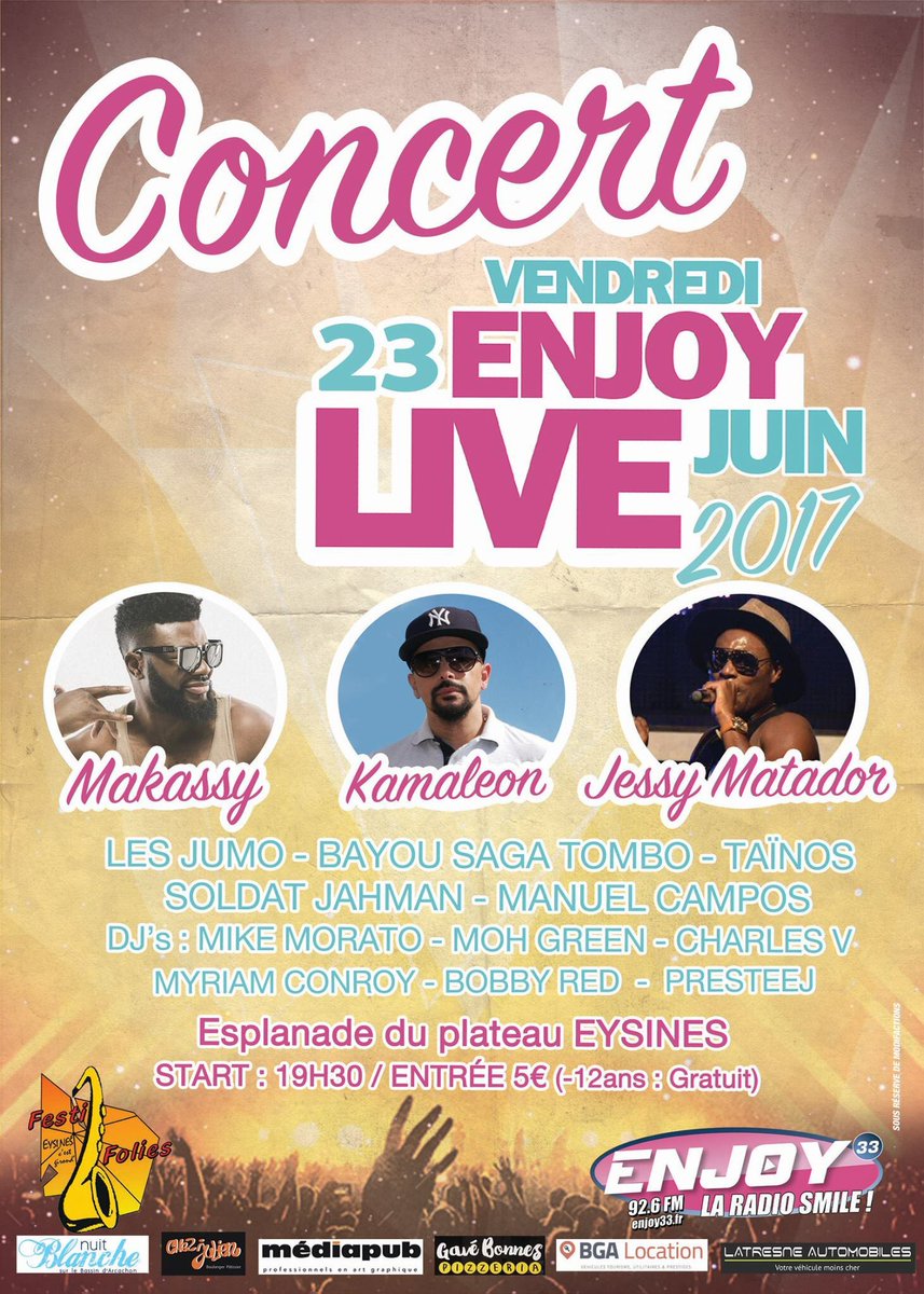 enjoy33radio's tweet photo. Vos places sont ici : https://t.co/CdBemLVOaU 

#Enjoy33 #EnjoyLive #Enjoy https://t.co/mNjNWmLH96