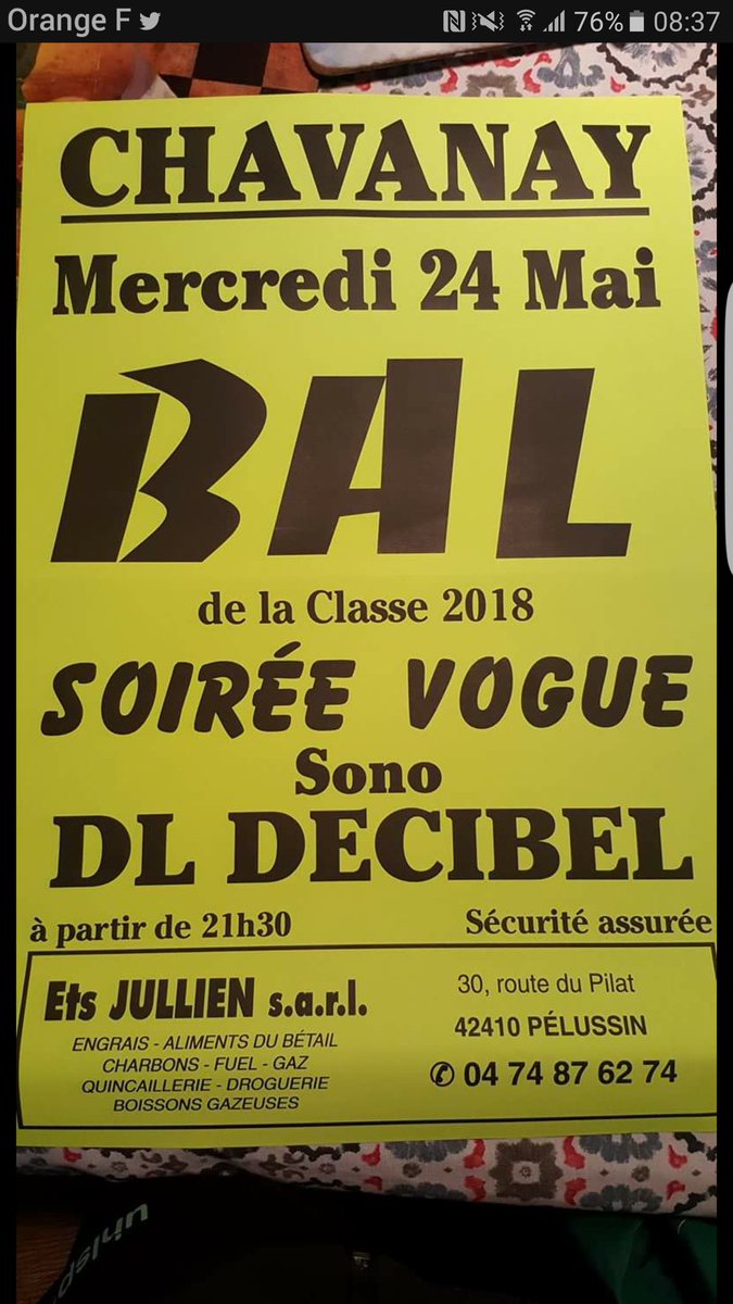 Valouchav's tweet image. Venez au bal demain #baldechav