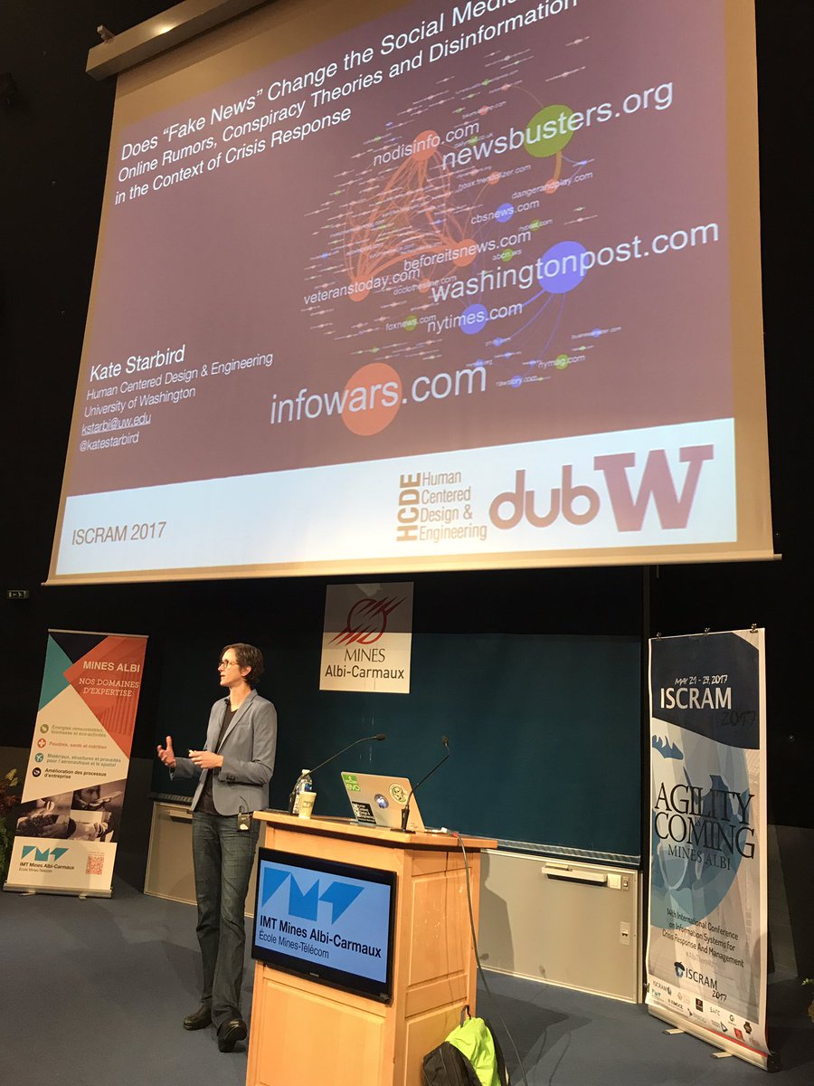 FBenaben's tweet photo. @katestarbird starting her #keynotespech @iscram2017 @minesalbi #rumoring and #disinformation on #socialmedia #iscram2017 @ISCRAM https://t.co/gUA9e3BjKA