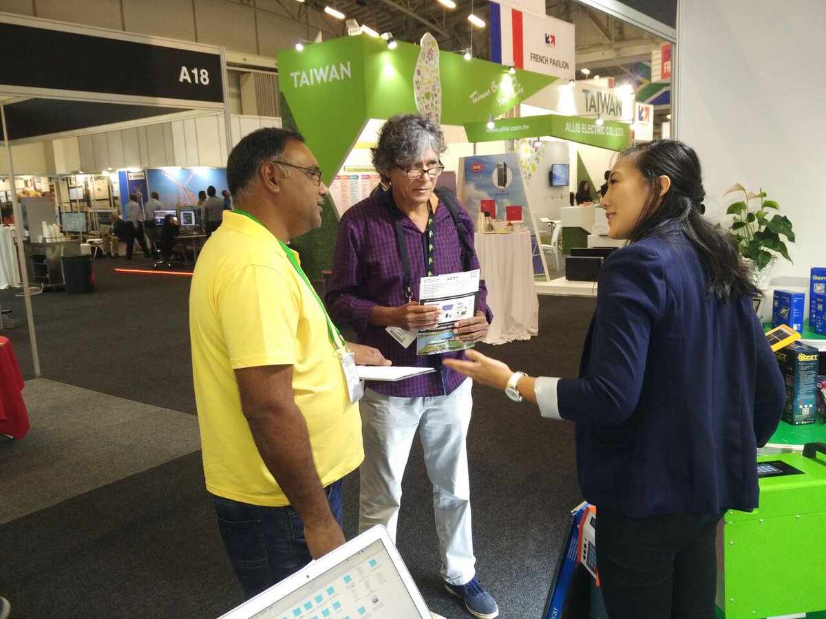 szztct's tweet photo. Some pictures taken at African Utility Week this past week!  #AUW2017 #szztct #cleanenergy #solarpower https://t.co/T5JEtYmGq7