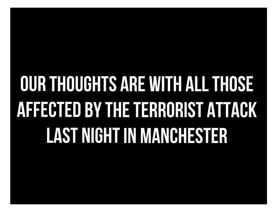 Our thoughts are will all those affected by last nights cowardly terrorist attack in Manchester last night. #ManchesterArena #Manchester #