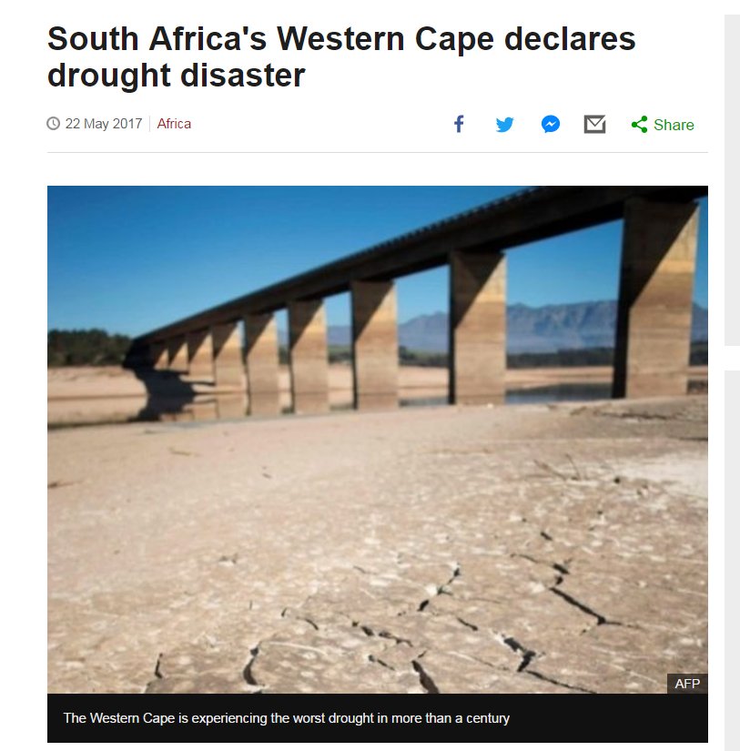 MESATAT's tweet photo. South Africa's Western Cape declares drought disaster https://t.co/2hAHpDxyeF https://t.co/1hO7zvrGmZ