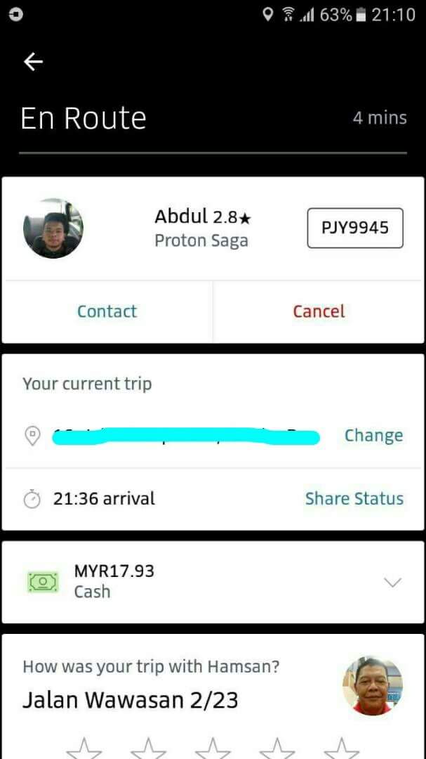 AfizaAnuar's tweet photo. Gais, hati-hati dengan driver uber ni!😠😠😠 https://t.co/UzAsRujOQV