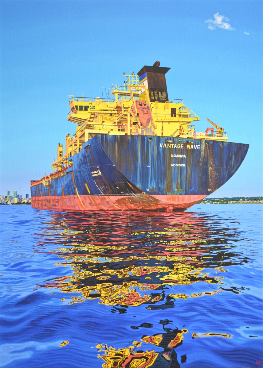 valerieraynard's tweet photo. Last freighter before heading back to BC for the summer:  #contemporaryart #canadianart https://t.co/RLWgR6wvic