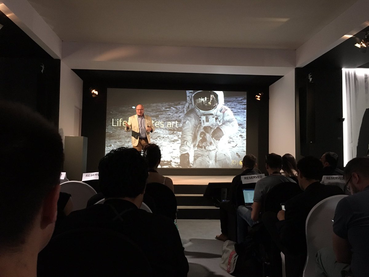 Kicking off Day 2 at the film festival.  Future of film making <a href="/ShaneWallCTO/">Shane Wall</a> #Cannes2017