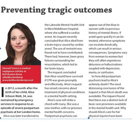 Hannah_Travis1's tweet photo. My piece in the @SJ_weekly today on the tragic inquest of Alice Gibson-Watt #postpartumpsychosis @BBK_Medical https://t.co/tBVA3KTUH9 https://t.co/RLvR8RBUJx