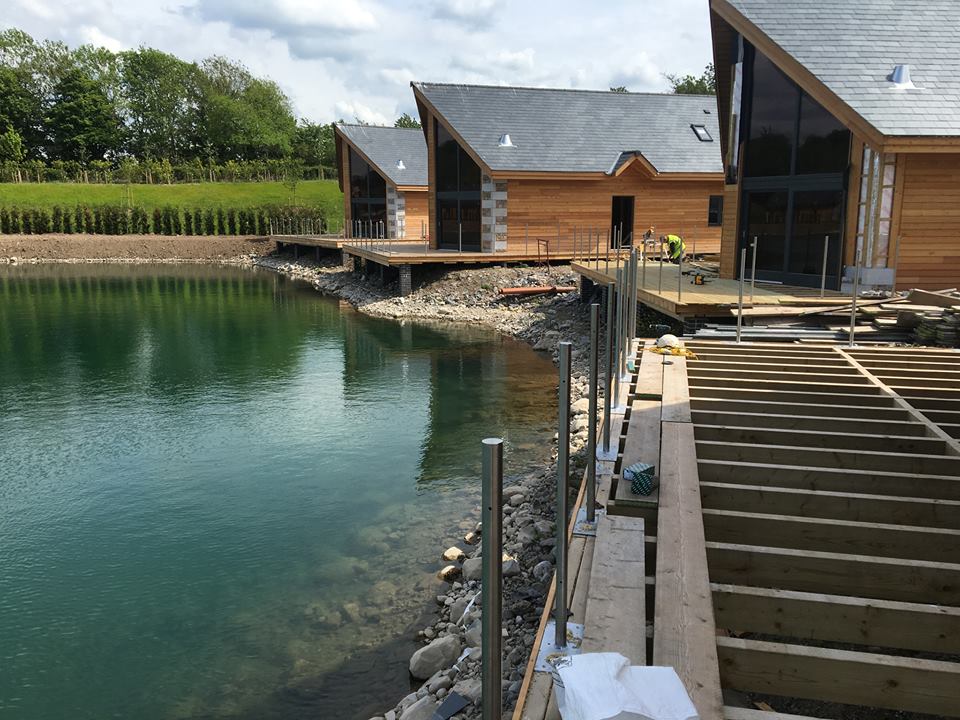 McGaffigansIron's tweet photo. Lodges coming on at twin lakes 5 recently done #glass #balustrades to be fitted on them 👌🏻 https://t.co/BsO1YdYKkP