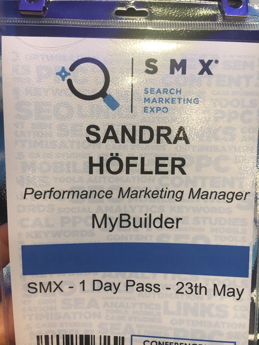 Such a long time I haven't seen my last name written in the German way #SmxLondon #ConfrenceTime