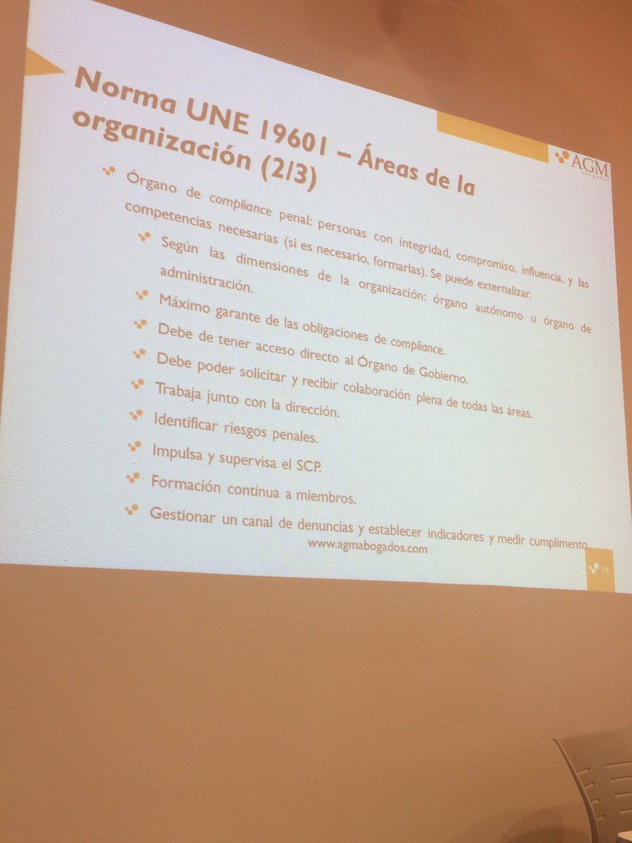 network_PI's tweet photo. Muy interesante la charla sobre el #Compliance en las #empresas de @AGMAbogados #pyme #buengobiernocorporativo https://t.co/S3M7hDtK11