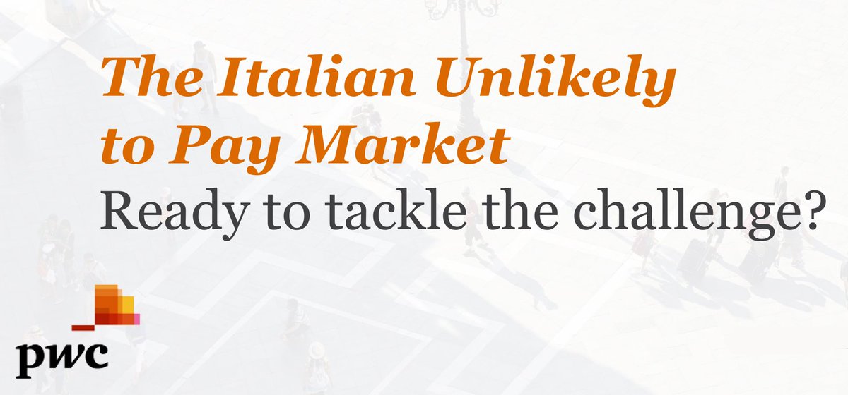 PwC_Italia's tweet photo. #NPE volumes in Italian #banking sector are highest in Europe: €324bn (GBV) at the end of 2016 https://t.co/z5H9weeVKn #NPL #UnlikelyToPay https://t.co/TNFNu5jRB0