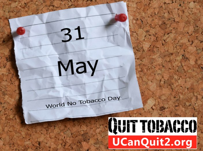 ucanquit2's tweet photo. #JoinTheMovement! Together we can #quittobacco. On May 31st join @ucanquit2 for World No Tobacco Day. #notobacco #ucanquit2 #stopsmoking https://t.co/smSWLE8eDn