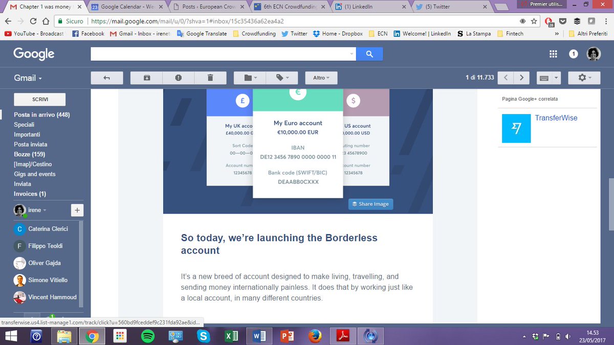 IreneTordera's tweet photo. you gotta be lovin' them @TransferWise BORDERLESS ACCOUNTS! 😍 https://t.co/ANdAQRsZyo