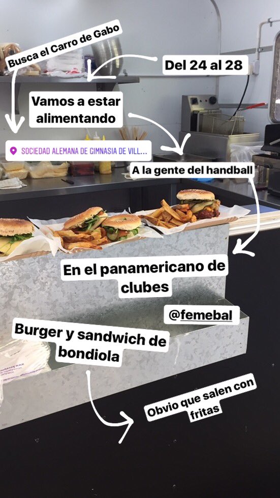Del 24 al 28 vamos estar con el foodtruck en el panamericano de clubes <a href="/femebal/">Fe.Me.Bal.</a> . Veni y disfruta de las mejores burgers 🍔🍟🍔🚚