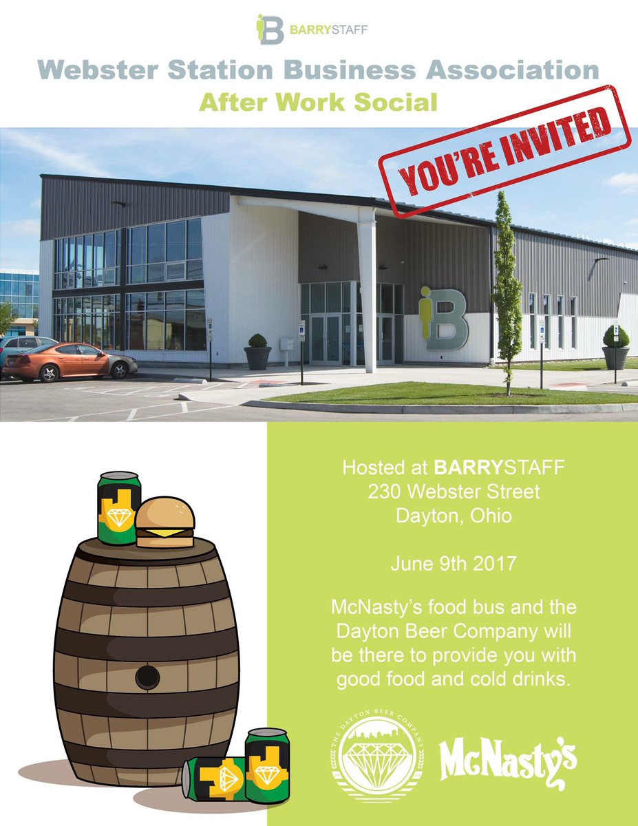 You (yes, YOU) are invited to BarryStaff on June 9. 

Come grab a sandwich and a beer. #daytoninspires #daytongram #neighborhooding