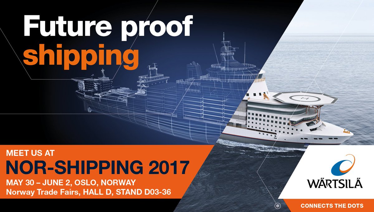 wartsilacorp's tweet photo. This time next week - press conference @NorShipping to include #futureshipping #digital and product launches https://t.co/WNlq4hFiiR https://t.co/ACNz34hGDi