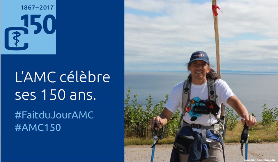 Notre premier médecin autochtone est un ancien président de l’@amquebec, le <a href="/DrVollant/">DrVollant</a>. Pour lire sa bio : ow.ly/wdJP30bQEwE. #AMC150