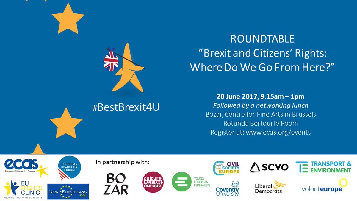 ecas_europe's tweet photo. At our #Brexit roundtable on 20/6 we'll present the findings of our survey on citizens concerns https://t.co/0FkAvlzBqZ @maybulman #BB4U https://t.co/23lZYzrAZY