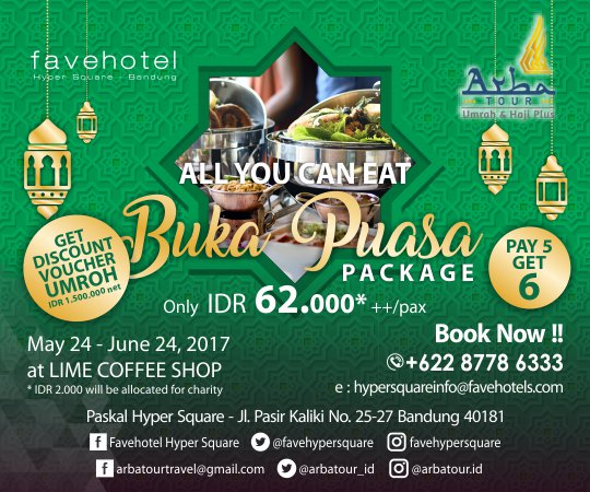 #bukapuasapackage #paketbukapuasa #food #kuliner #favehotels #favehypersqure #hotelbandung #hotelbudgetbandung #archipelagointernational