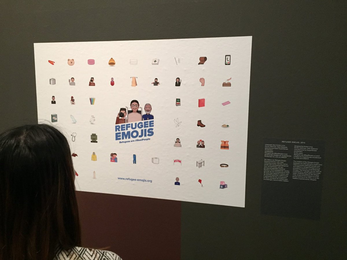 _SuperHeroes's tweet photo. We're honoured to be featured in the @Stedelijk with our Refugee Emoji initiative in collaboration with UNHCR. #designforrefugees https://t.co/W5sVcbUuhu