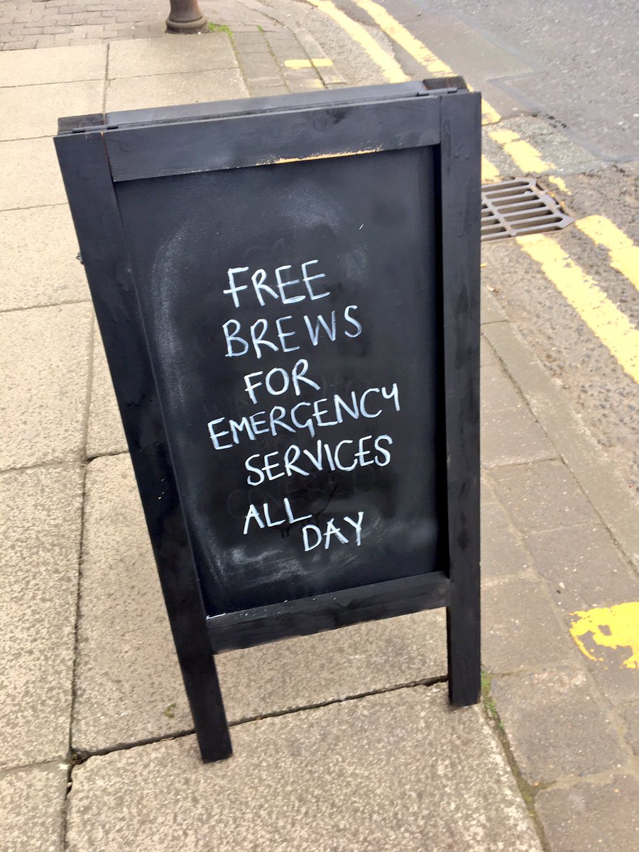 peterofthelane's tweet photo. One small gesture from a cafe in #Manchester this morning.  @5_News https://t.co/DpeIxQidLM