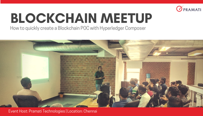 PramatiConnect's tweet image. #Blockchain meetup @PramatiConnect #HyperledgerComposer #Chennai #Pramati @danielselman @mrsimonstone @Hyperledger pramati.com