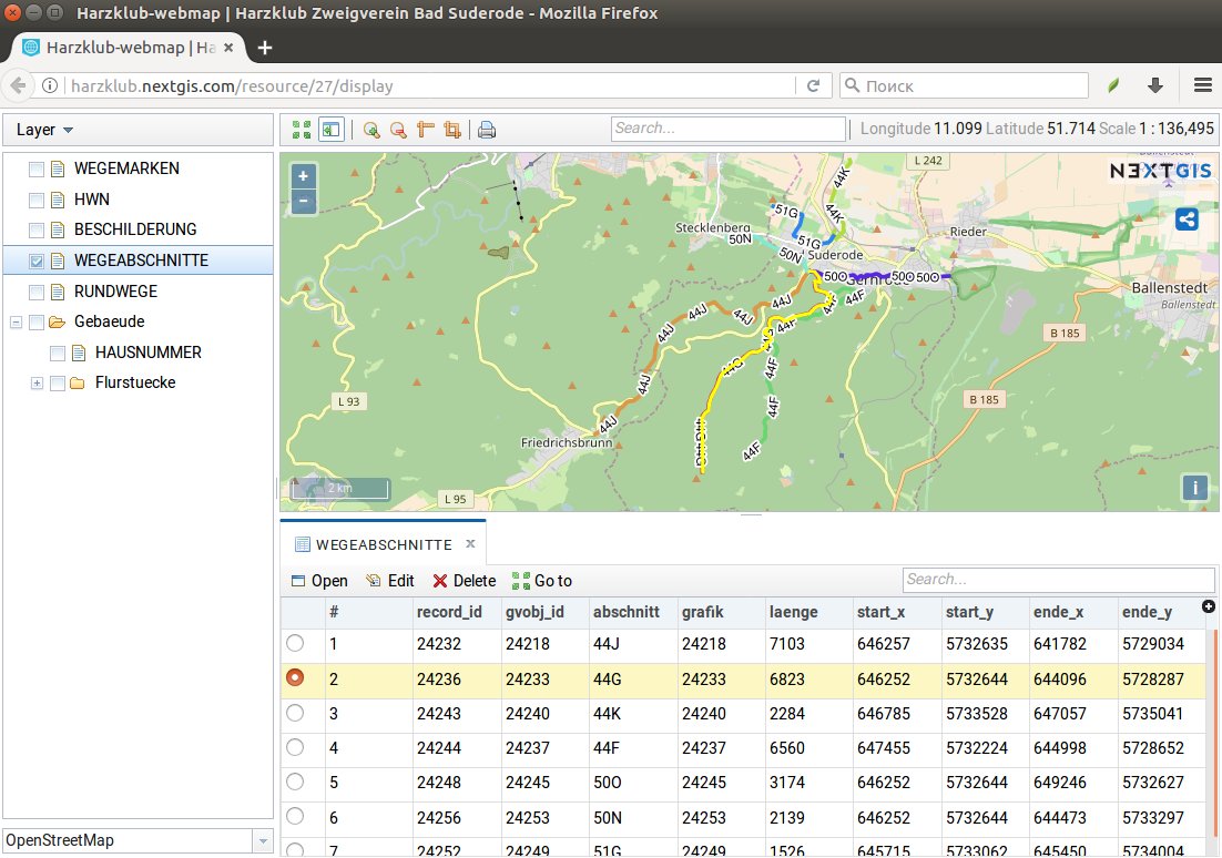 nextgis's tweet image. Features on #nextgiscom Web maps are now highlighted when clicked on. You can highlight from the map and from the table