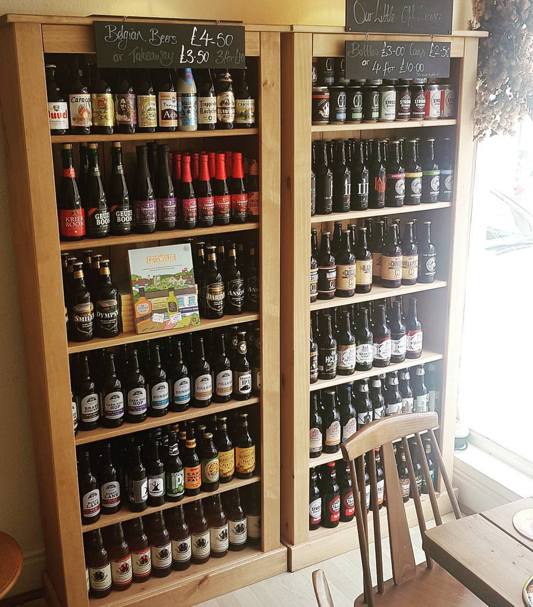 This is the biggest off-license in any micro-pub in Stroud. Gr8 selection of ales and Belgian beers. 21, George Street.