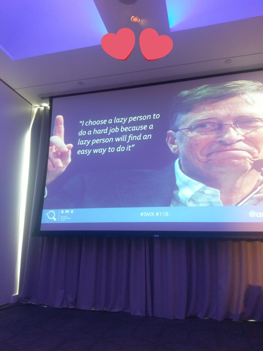 hellemans's tweet image. Hire lazy people to do a difficult job...they'll find an easy way to do it. Stealing this @ansicles #SMX #11B