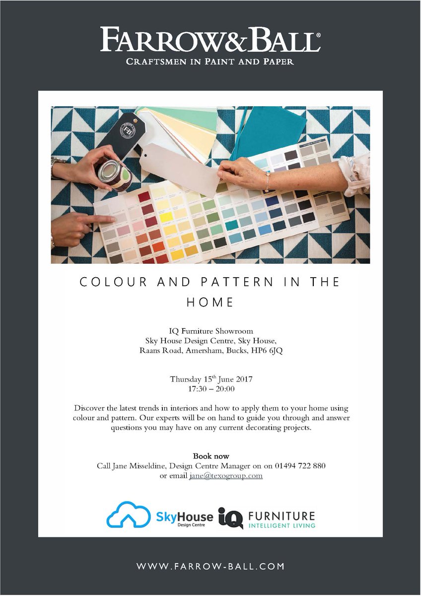 SHDesignCentre's tweet photo. Great colour &amp; pattern event taking place @SHDesignCentre >>> https://t.co/RYfRcNC4sm #interiordesign #homedecor #colourevent https://t.co/GCMZtzSQWi
