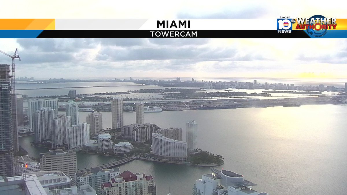Here is a look at your Miami towercam as the sun has risen. Watch Meteorologist Julie Durda for more. https://t.co/R9Efhpr2nC