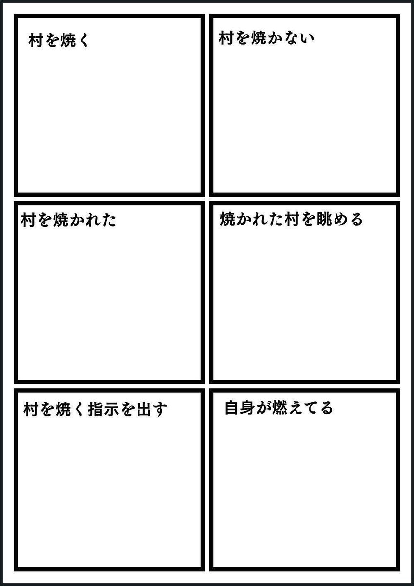 やるう アイコンお借りします #いいねくれたフォロワーさんを村を焼くと村を焼かないで分類する 