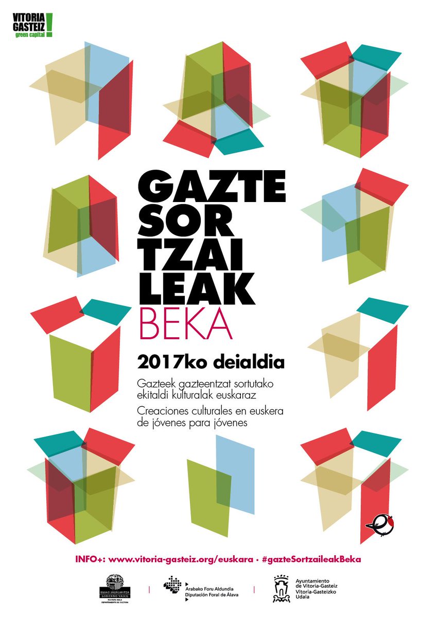 Barruan daramazun arte guztia kanporatzeko aukera paregabea!! #gazteSortzaileakBeka bit.ly/2qQhvrK 🙌