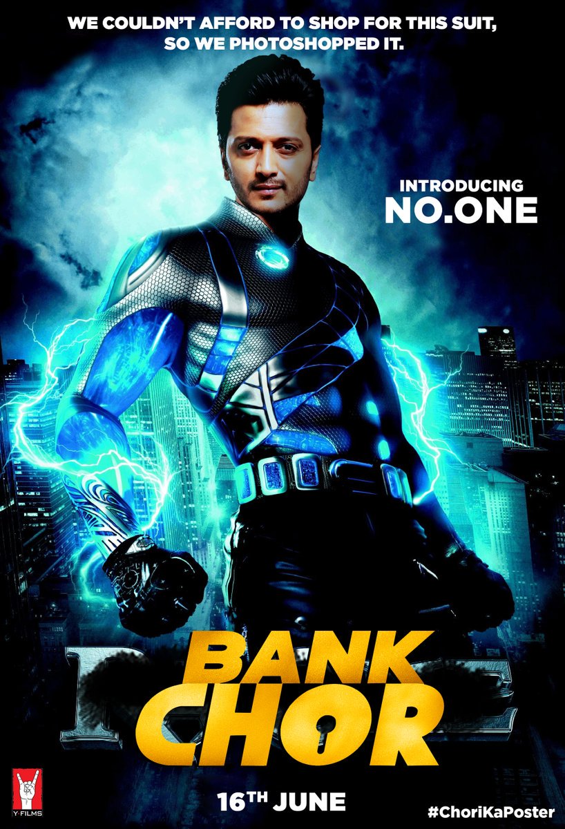 #BankChor doesn't look at stopping the #ChoriKaPoster. Check out @Riteishd in these new spoof posters. @Y_films