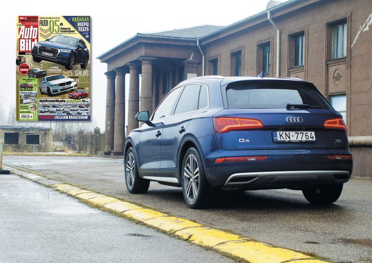 Auto Bild Latvija maija-jūnija numurā Audi Q5 – atbilstošs auto par atbilstošu samaksu.
