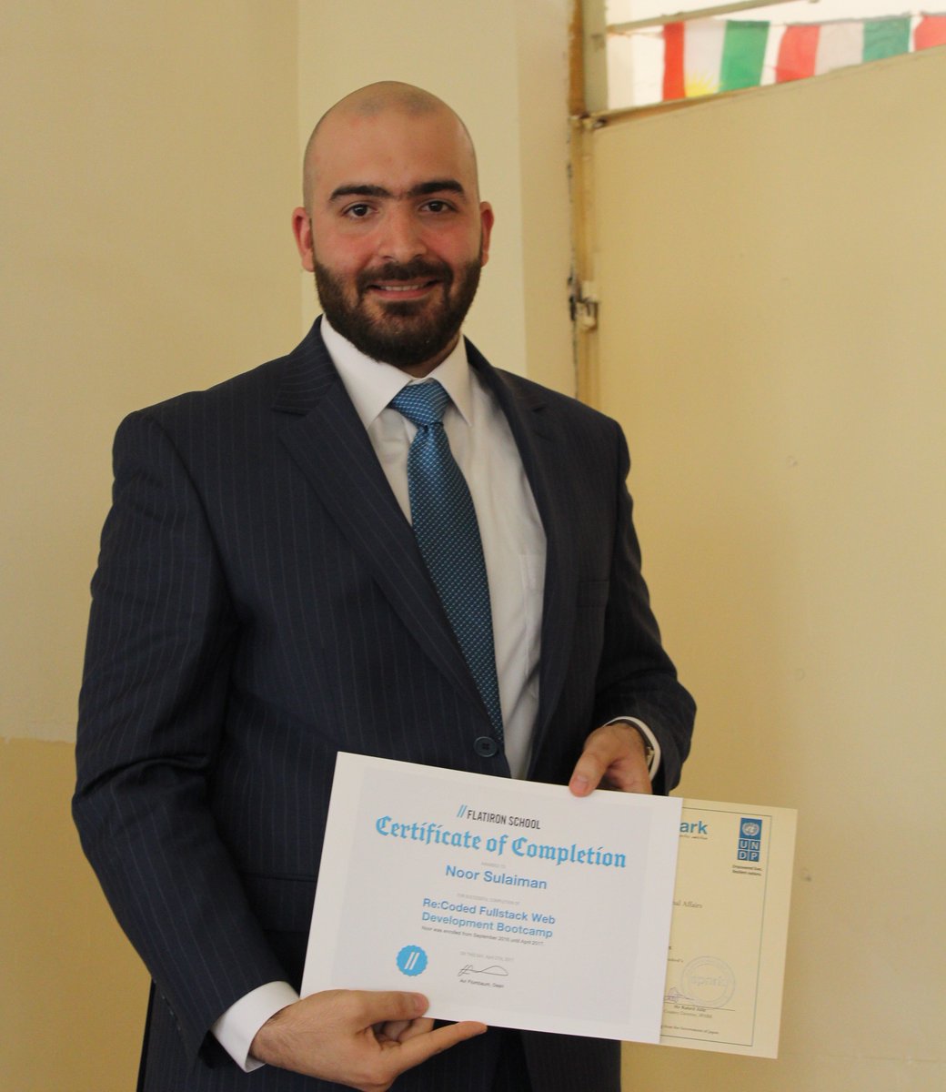 Undp Iraq On Twitter I Am Now A Proper Web Developer With