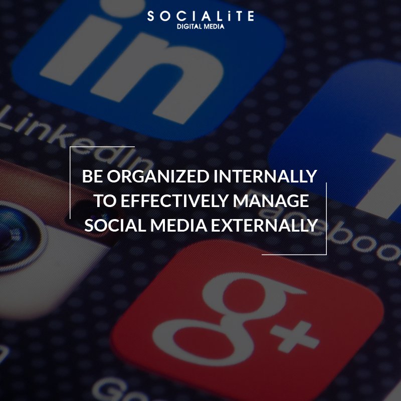 socialiteDM's tweet photo. Be organized internally to effectively manage social media externally https://t.co/tr1PCadt6M